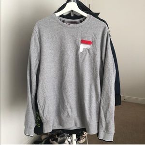 fila crewneck with embroidered logo